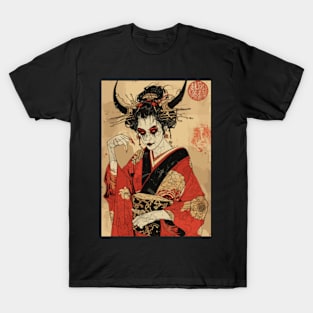 A Japanese Horror Woman Art T-Shirt